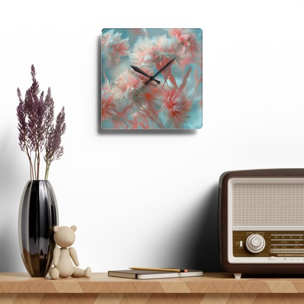 Floral Nebula 01 - Acrylic Wall Clock - Image 4