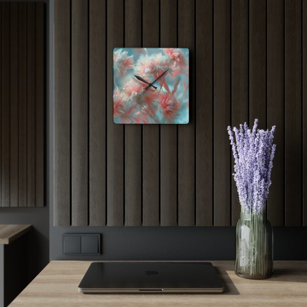 Floral Nebula 01 - Acrylic Wall Clock - Image 5