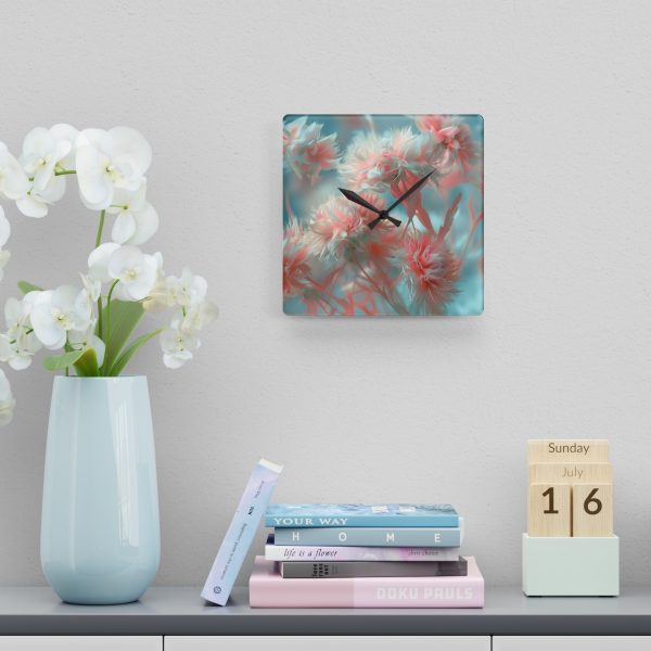 Floral Nebula 01 - Acrylic Wall Clock - Image 6