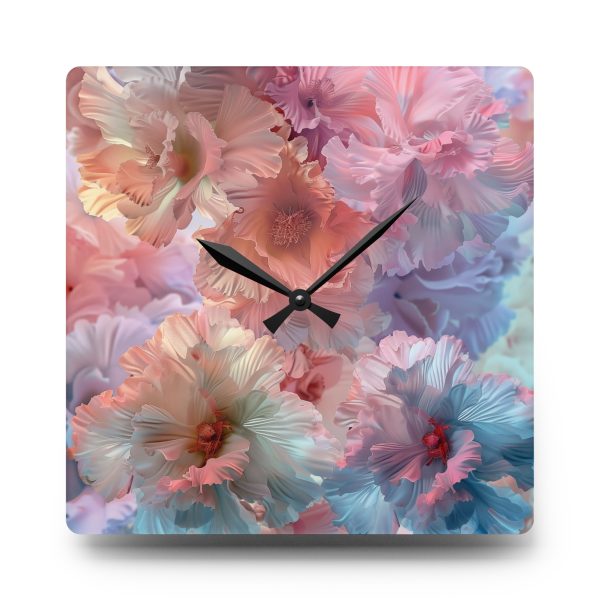 Floral Nebula 02 - Acrylic Wall Clock