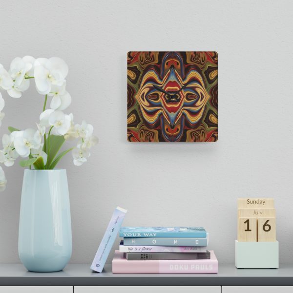 Lipnotic Kaleidoscope Background 03 - Acrylic Wall Clock - Image 6