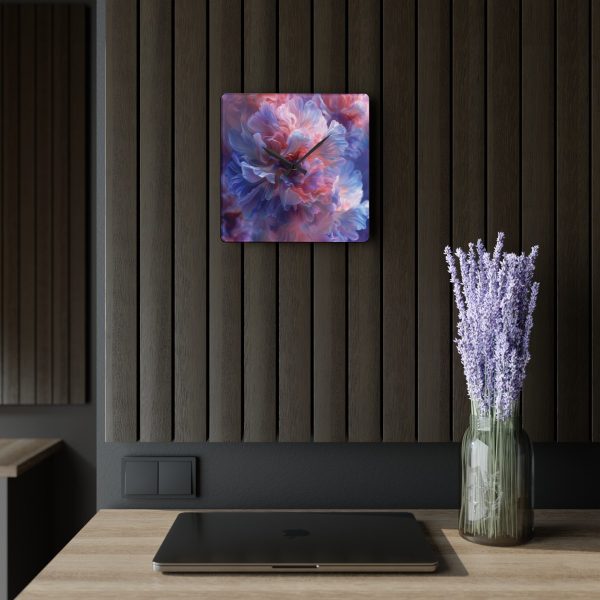 Floral Nebula 08 - Acrylic Wall Clock - Image 5