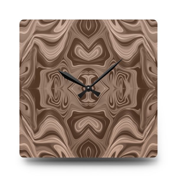 Lipnotic Kaleidoscope Background In Almondine 02 - Acrylic Wall Clock