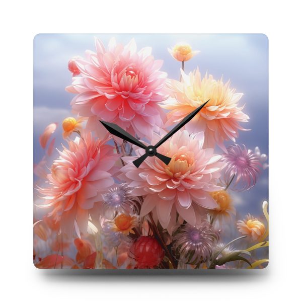 Rise and Shine Bouquet - Acrylic Wall Clock