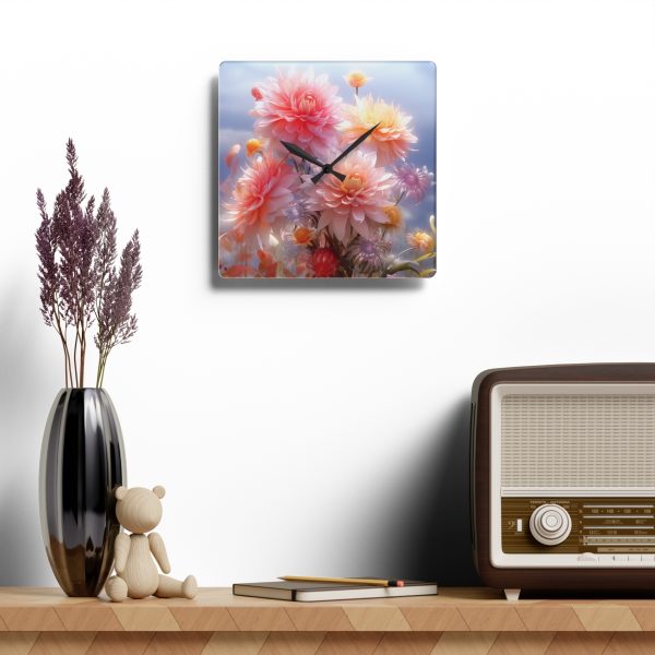 Rise and Shine Bouquet - Acrylic Wall Clock - Image 4