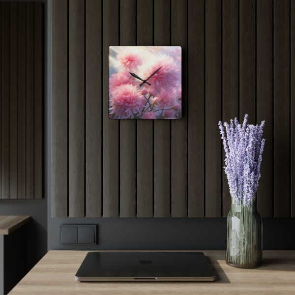 Rise and Shine Powder Puffs - Acrylic Wall Clock - Image 5