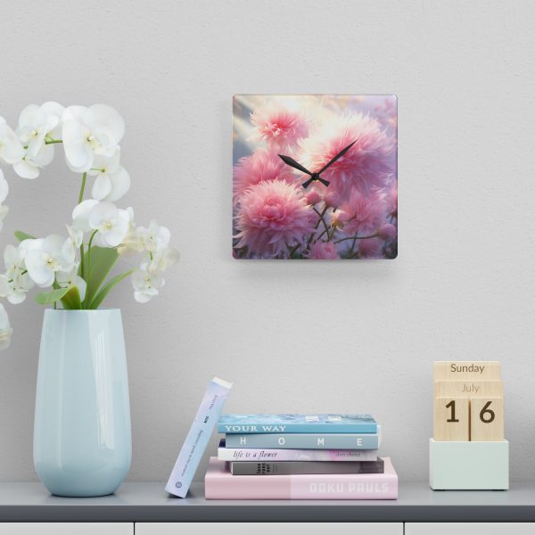 Rise and Shine Powder Puffs - Acrylic Wall Clock - Image 6