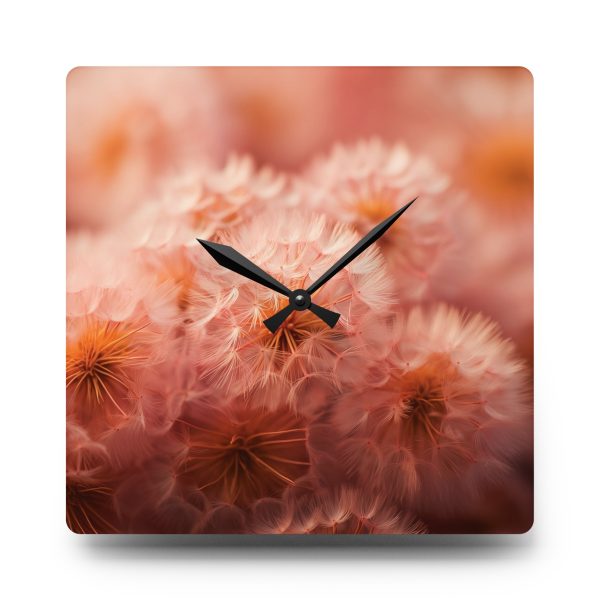 Lovely Fuzzy Fluff in Peach 02 - Acrylic Wall Clock