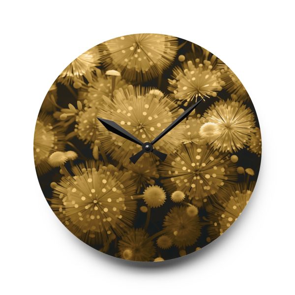 Fine and Dandy Motif in Sauterne Tone - Acrylic Wall Clock - Image 13