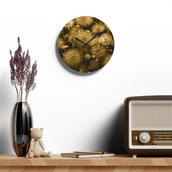 Fine and Dandy Motif in Sauterne Tone - Acrylic Wall Clock - Image 16