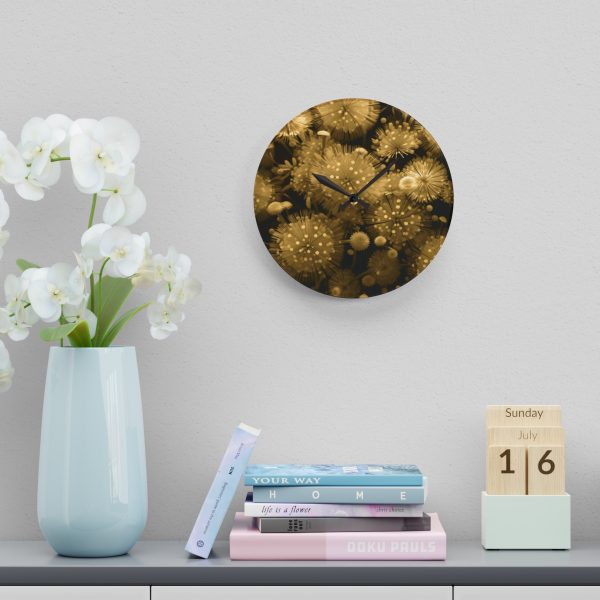 Fine and Dandy Motif in Sauterne Tone - Acrylic Wall Clock - Image 18