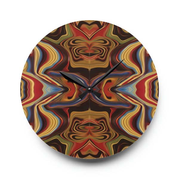 Lipnotic Kaleidoscope Background 01 - Acrylic Wall Clock - Image 13