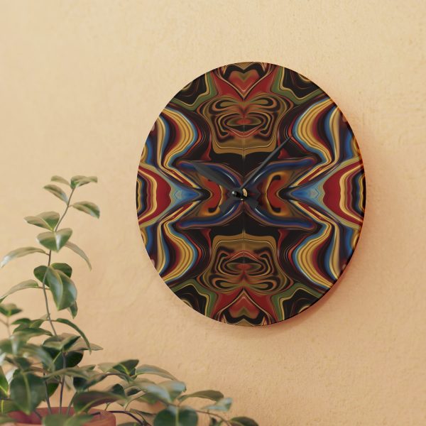 Lipnotic Kaleidoscope Background 01 - Acrylic Wall Clock - Image 15