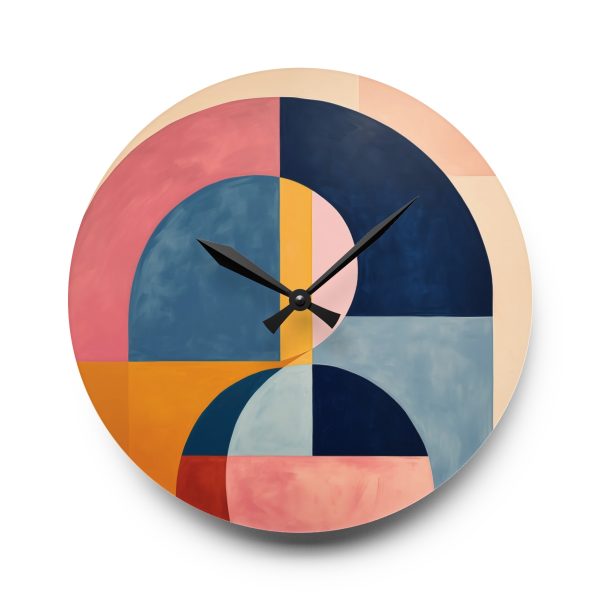 Soft Geometric Windows - Acrylic Wall Clock - Image 13