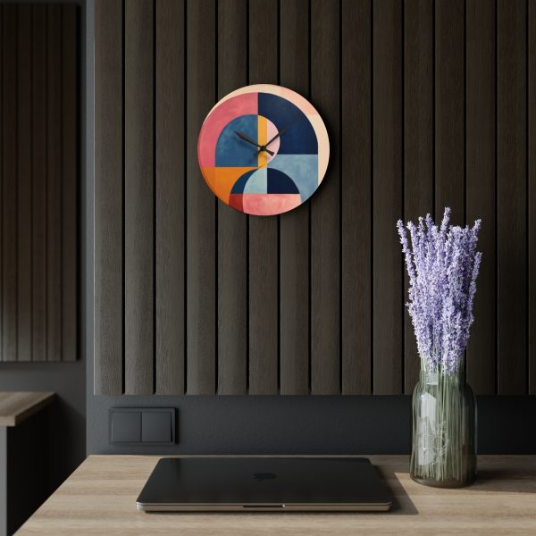 Soft Geometric Windows - Acrylic Wall Clock - Image 17