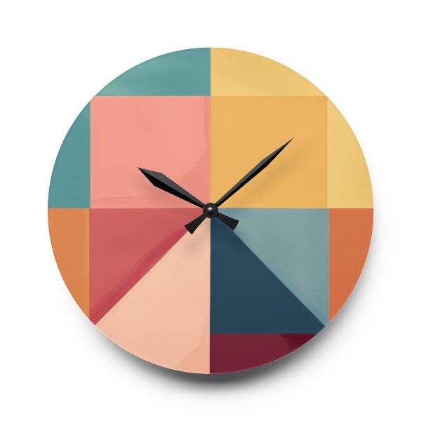 Soft Geometric Pyramid 01 - Acrylic Wall Clock - Image 13