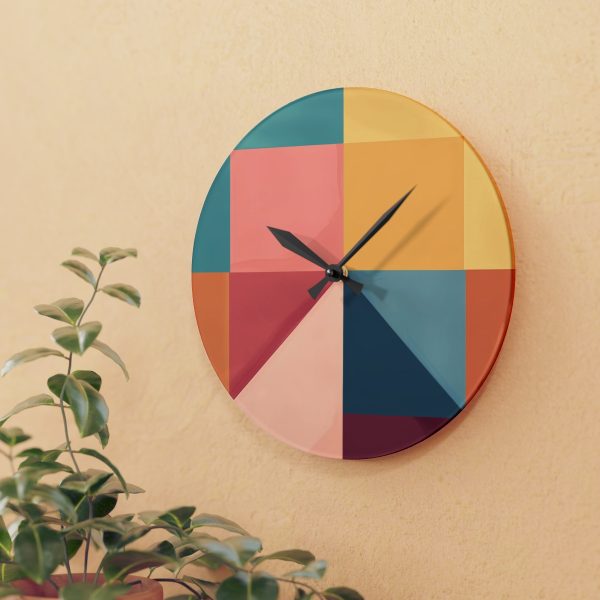 Soft Geometric Pyramid 01 - Acrylic Wall Clock - Image 15