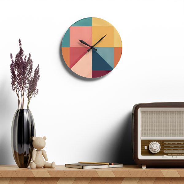 Soft Geometric Pyramid 01 - Acrylic Wall Clock - Image 16