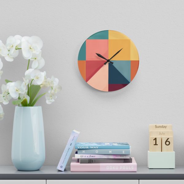 Soft Geometric Pyramid 01 - Acrylic Wall Clock - Image 18