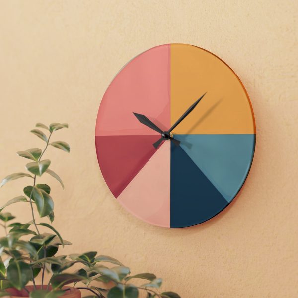 Soft Geometric Pyramid 02 - Acrylic Wall Clock - Image 15