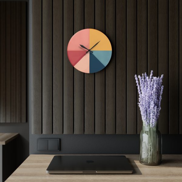 Soft Geometric Pyramid 02 - Acrylic Wall Clock - Image 17