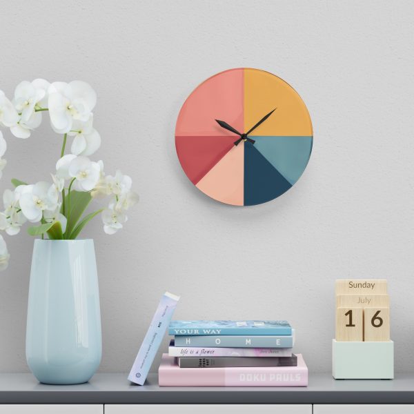 Soft Geometric Pyramid 02 - Acrylic Wall Clock - Image 18