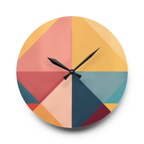 Soft Geometric Pyramid 03 - Acrylic Wall Clock - Image 13