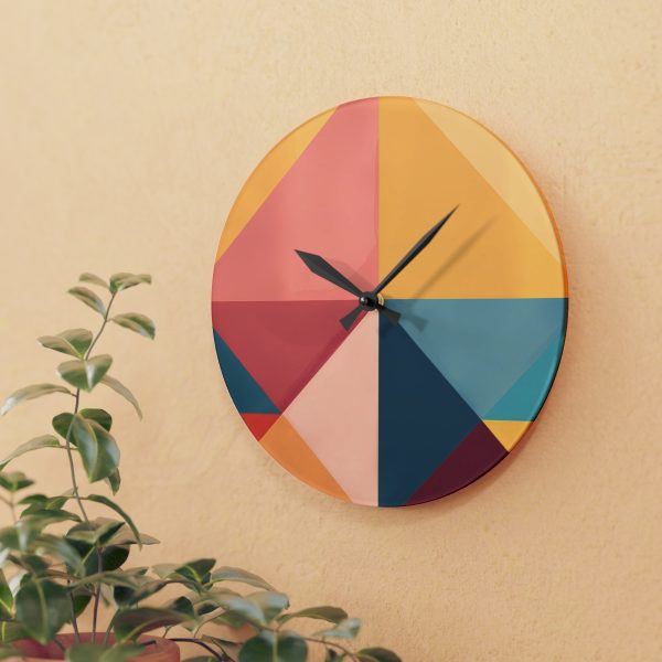 Soft Geometric Pyramid 03 - Acrylic Wall Clock - Image 15