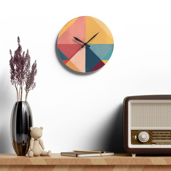 Soft Geometric Pyramid 03 - Acrylic Wall Clock - Image 16