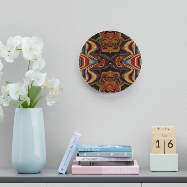 Lipnotic Kaleidoscope Background 01 - Acrylic Wall Clock - Image 18