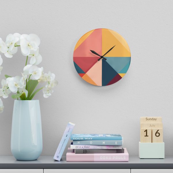 Soft Geometric Pyramid 03 - Acrylic Wall Clock - Image 18