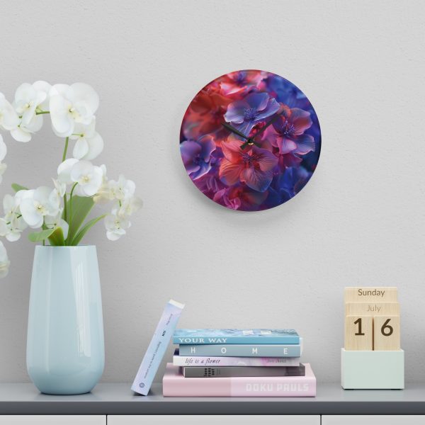 Bright Fantasy Floral 03 - Acrylic Wall Clock - Image 18