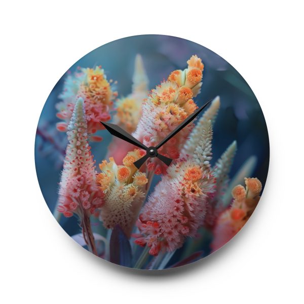 Bright Fantasy Floral 06 - Acrylic Wall Clock - Image 13