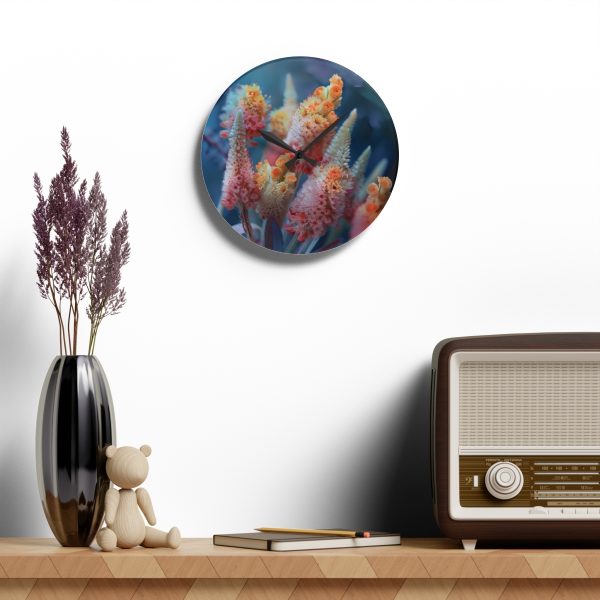 Bright Fantasy Floral 06 - Acrylic Wall Clock - Image 16