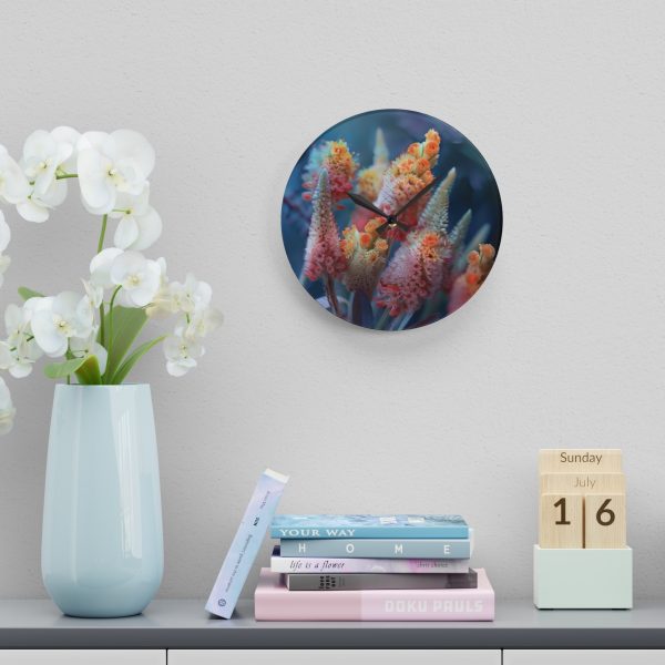 Bright Fantasy Floral 06 - Acrylic Wall Clock - Image 18