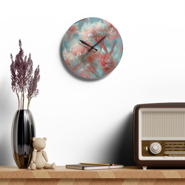 Floral Nebula 01 - Acrylic Wall Clock - Image 16