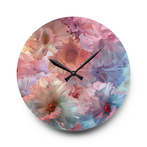 Floral Nebula 02 - Acrylic Wall Clock - Image 13