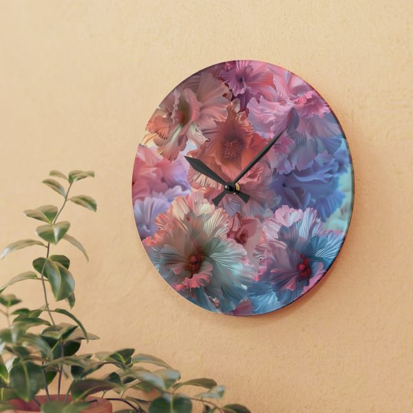 Floral Nebula 02 - Acrylic Wall Clock - Image 15