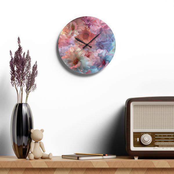 Floral Nebula 02 - Acrylic Wall Clock - Image 16