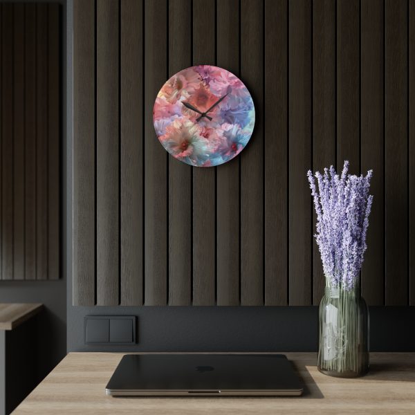 Floral Nebula 02 - Acrylic Wall Clock - Image 17