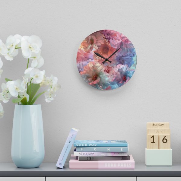 Floral Nebula 02 - Acrylic Wall Clock - Image 18