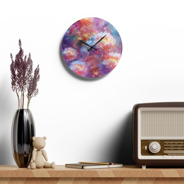 Floral Nebula 04 - Acrylic Wall Clock - Image 16