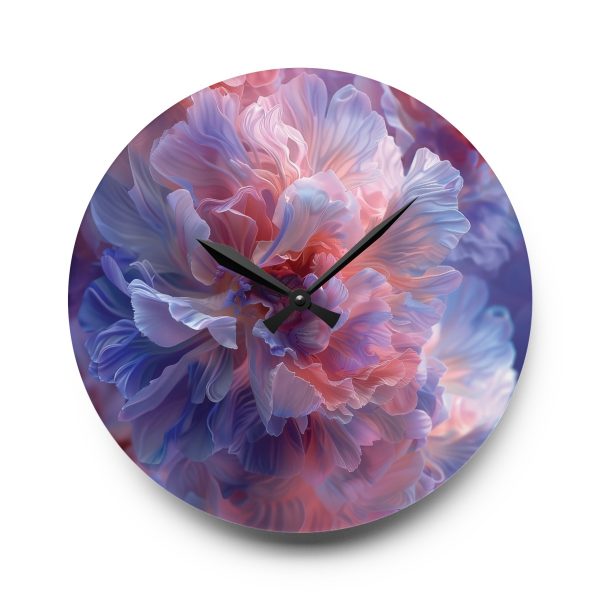 Floral Nebula 08 - Acrylic Wall Clock - Image 13