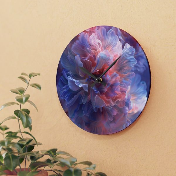 Floral Nebula 08 - Acrylic Wall Clock - Image 15