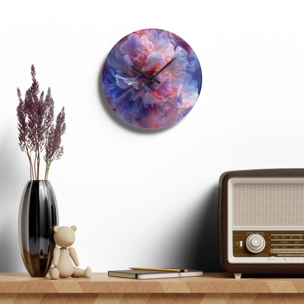 Floral Nebula 08 - Acrylic Wall Clock - Image 16