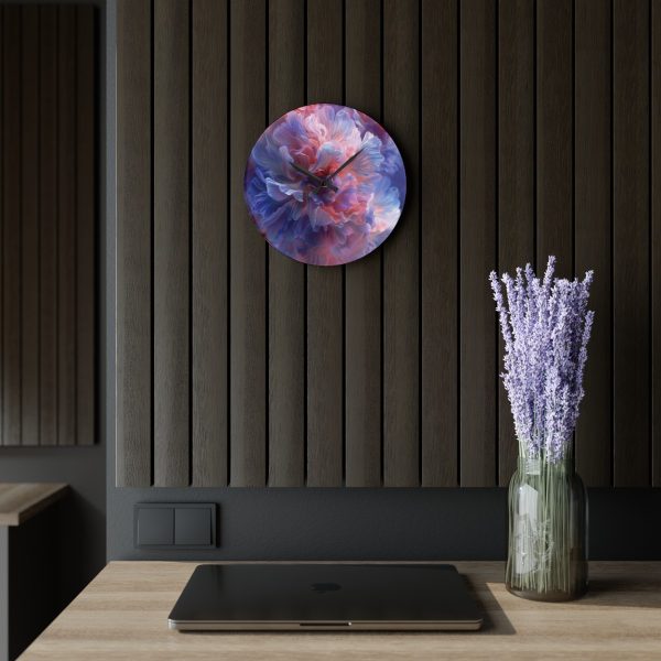 Floral Nebula 08 - Acrylic Wall Clock - Image 17