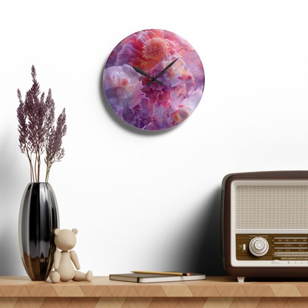 Floral Nebula 05 - Acrylic Wall Clock - Image 16