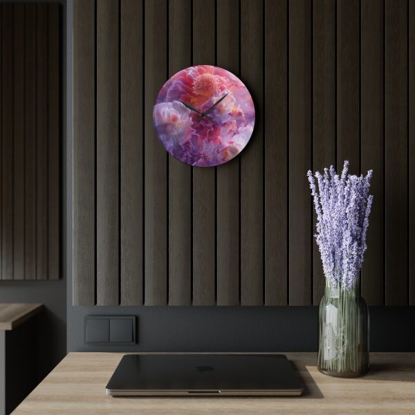 Floral Nebula 05 - Acrylic Wall Clock - Image 17