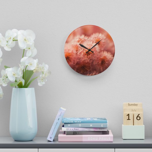 Lovely Fuzzy Fluff in Peach 02 - Acrylic Wall Clock - Image 18