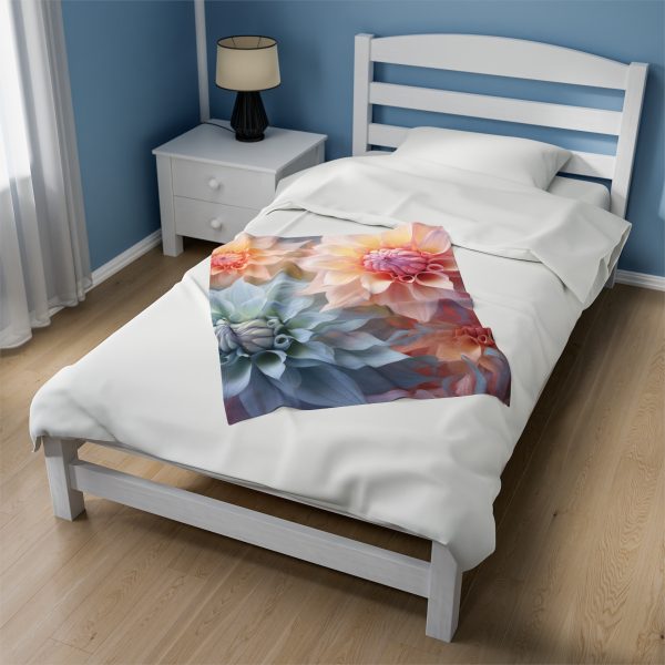 Pastel Fantasy Baroque Floral 02 - Velveteen Plush Blanket - Image 11